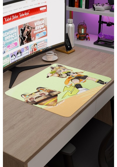 Kachina Genshin Impact Anime Oyuncu V4 - 48x40 Xl Gaming Mouse Pad Fare Altlığı