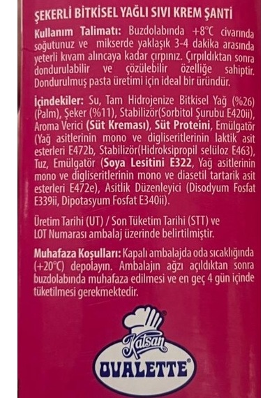 Ovalette Sıvı Şanti Platinum Şekerli 1 Kg