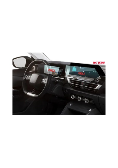 Citroen C4x 2021- 2024 Hayalet Gösterge Ve Multimedya Uyumlu Mat Ekran Koruyucu