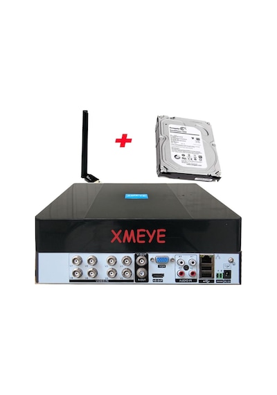 8 Ch 1 Tb Hdd Wi-fi Li 5 Mp H265+ Hıbrıt Araç, Insan Ve Yüz Tanımalı Xmeye Kayıt Cihazı 108xmeye