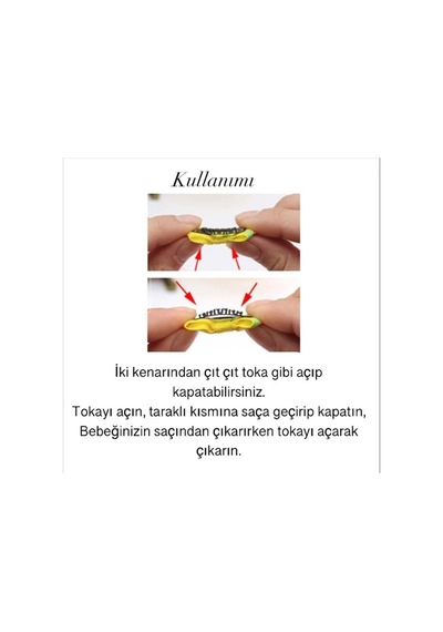 My Vintage Papatya Saçsız Bebek Tokası, Az Saçlı Kız Bebek Tokası, Çıtçıtlı Toka Tek Beyaz