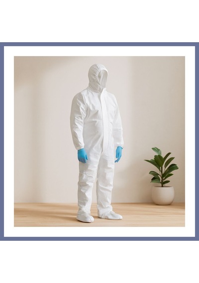 Dilaratrendhouse Koruyucu Tulum Xl Non-woven Beyaz 179-187cm, 108-115cm Dlra