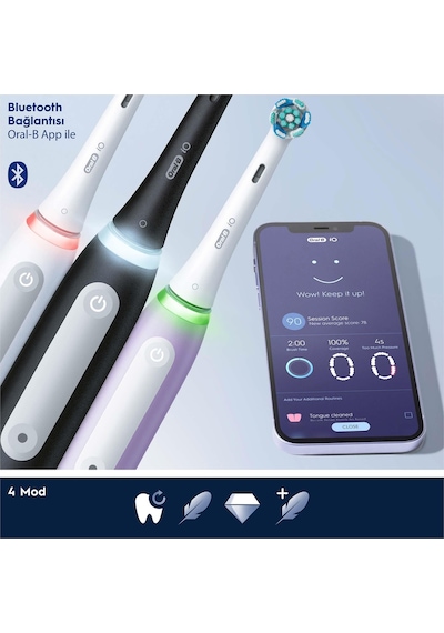 Oral-B iO 4 Şarjlı Diş Fırçası Eflatun