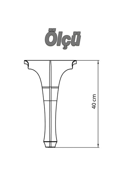Lukens Beyaz Gümüş Sehpa Masa Ayakları 40 Cm Plastik Ayak Mobilya Zigon Çay Orta Sehpası Ayağı Sehpa 6395751