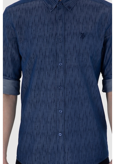 U.S. Polo Assn. Erkek Lacivert Uzun Kollu Gömlek 50306393-VR033