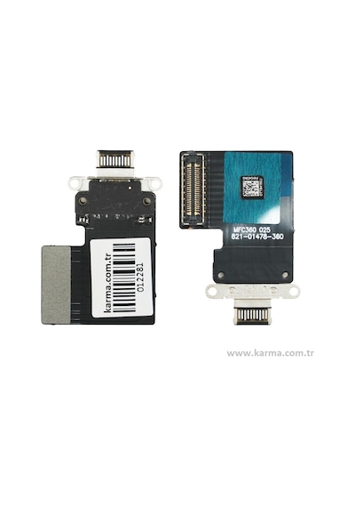 Apple Uyumlu iPad  Pro 11 1st 2nd Gen A1980 A2013 A2228 A2068 Şarj Soketi Flex Kablo - Siyah