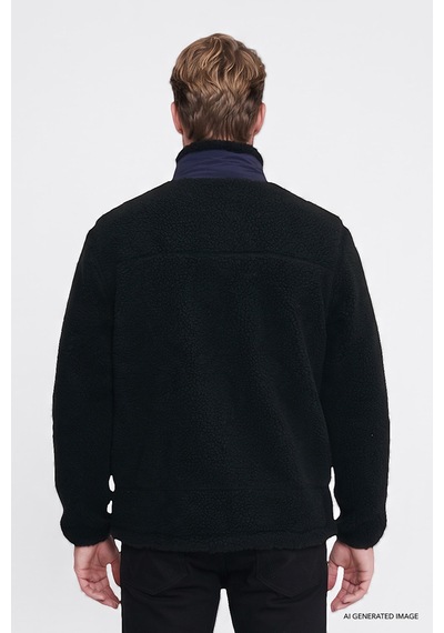 Wrangler Erkek Regular Fit Dik Yaka Tam Fermuarlı Cepli Sherpa Sweatshirt Polar Mont-w2620003 Siyah Wrangler Erkek Regular Fit Dik Yaka Tam Fermuarlı Cepli Sherpa Sweatshirt Polar Mont-w2620003 Siyah