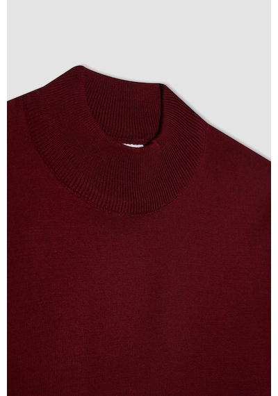 Defacto Slim Fit Dar Kesim Kazak B7851axnsbr45 Bordo