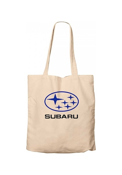 Subaru Logo Stars Krem Kanvas Bez Çanta Krem