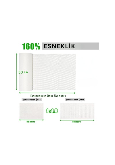 Beyaz Petek Dolgu Ambalaj Sargı Kağıdı, Hediye Ve Eşya Paketleme, Kargo Kağıdı - 50cm X 50 Metre