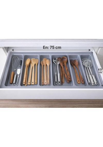Deltaaks 76/49 Cm Cekmece Içi Kepçelik Grı 68/40 Cm Kadar Kesılebılır Diğer