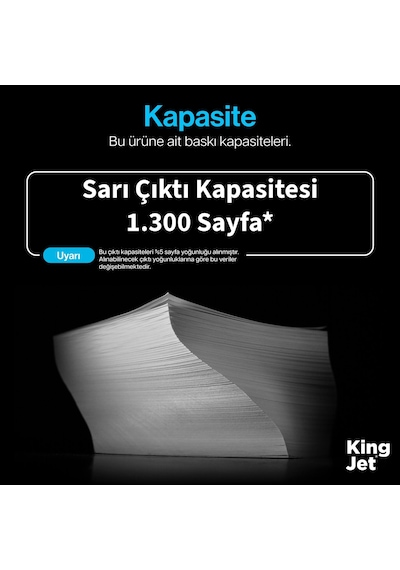 Kingjet Canon Uyumlu Crg-045 Sarı Standart Kapasiteli Tekli Çipli Uyumlu  Toner Mf635cx