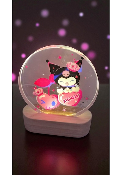 Kuromi Işıklı Çok Şık Hediyelik Biblo Ürün Boyut:15 Cm Usb Kablolu Takılı Çalışır