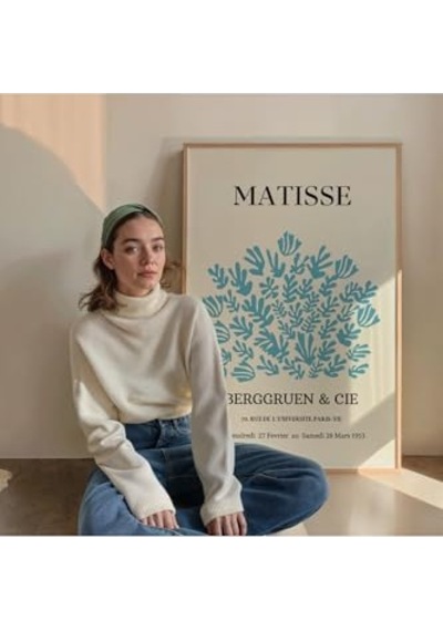 Matisse Çerçevesiz Poster, Modern Dekoratif Çerçevesiz Poster, Tablo, Matisse-17, 30 X 40
