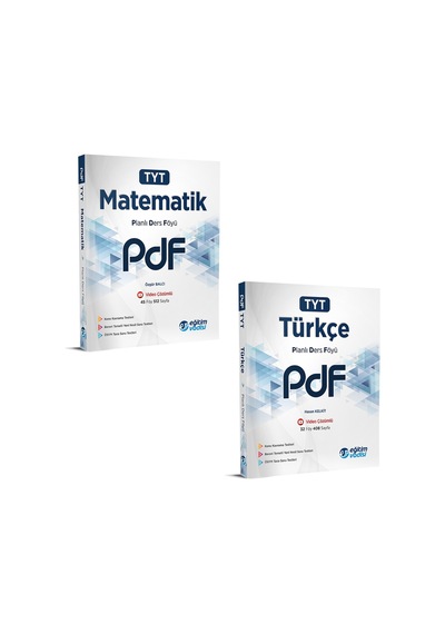 Eğitim Vadisi Tyt Matematik + Türkçe Pdf Planlı Ders Föyü Seti 2 Kitap 2023