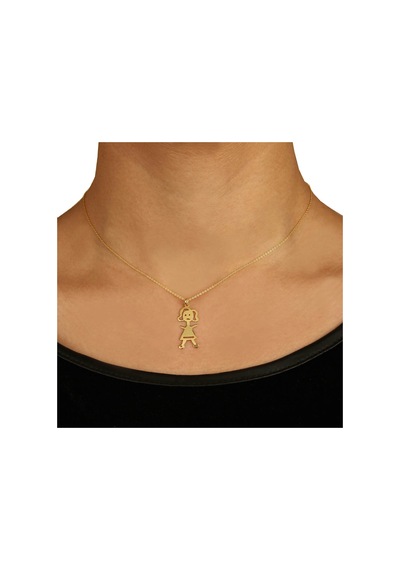 Kuyumcudukkani "annem" Sevgi Kolyesi-35046-g Gold