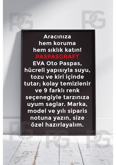 Byd Oto Paspas Araba Paspası Özel Kesim Eva Mavi