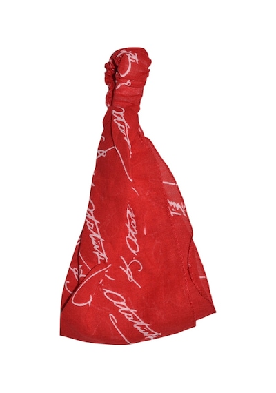 Lastikli Paraşüt Bandana Atatürk İmzalı Kırmızı Bandana 29 Ekim 23 Nisan 19 Mayıs Kırmızı