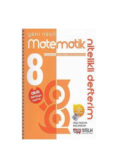Nitelik 8. Sınıf Nesil Nitelikli Matematik Defter