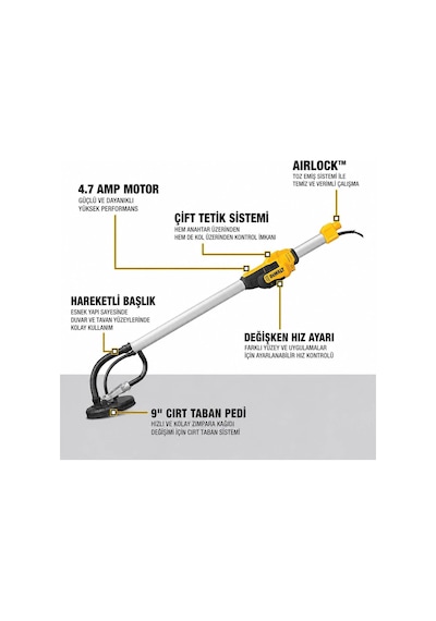 Dewalt Dwe7800 710 Watt 225mm Alçıpan Zımpara Makinesi
