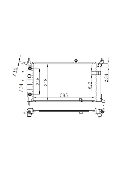 Orıs Radyatör Astra F 1.4-1.6-1.8-2.0 Ac Otom 595x359x34 Mop145034 1300109 1300148