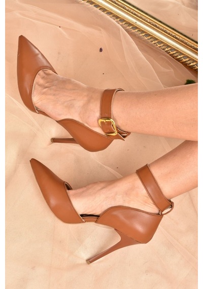 Fox Shoes Taba Kadın Topuklu Ayakkabı K654073309 Taba