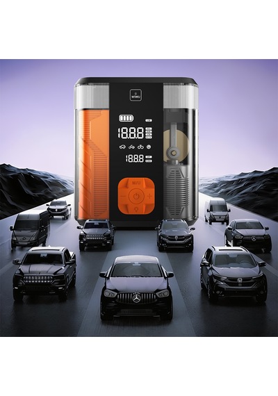 Wiwu Cg201 4in1 Dijital Led Göstergeli Araç Akü Acil Durum Takviye Güç Kaynağı Powerbank 40w 8800mah
