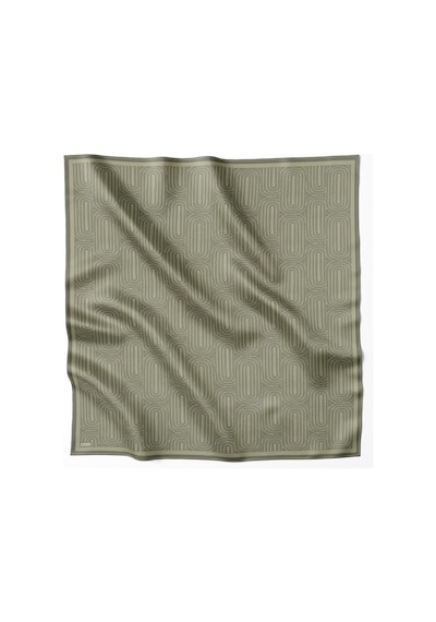 Belli İpek Eşarp - 4209-82 Haki Twill