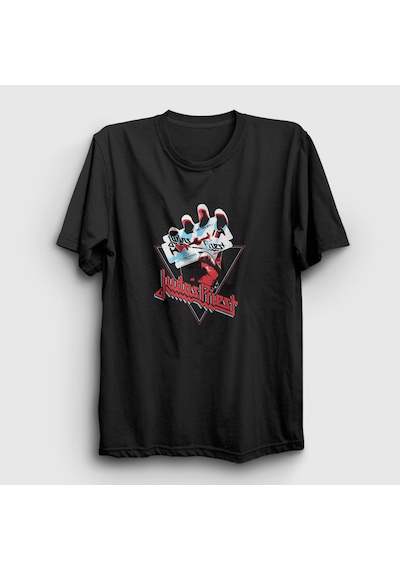 Presmono Unisex British Judas Priest T-shirt Siyah