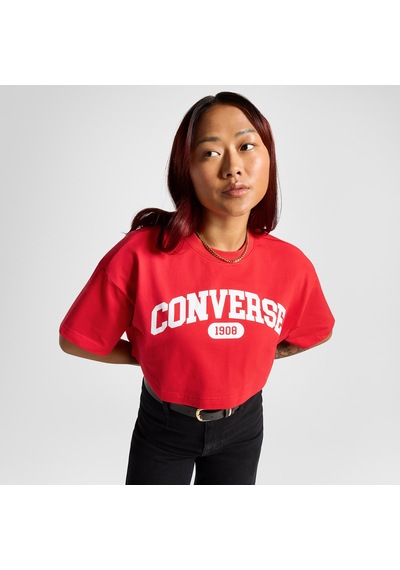 Converse Sporty Cropped Kadın Kırmızı T-shirt