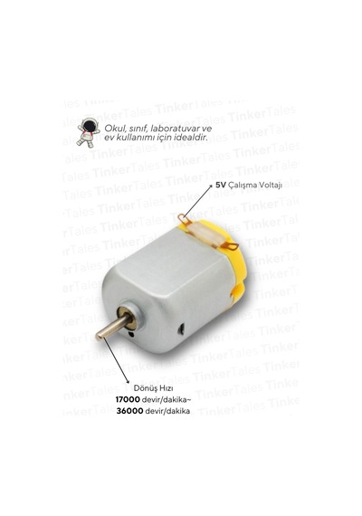 50 Adet Dc Motor Deney Motoru 5v Dc Motor Ile Uyumlu Meb Eğitim Sistemi Için Uygun Arduino Uyumlu