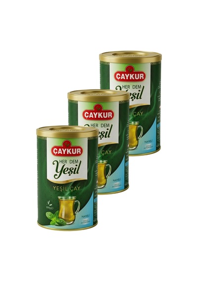 Herdem Yaprak Yeşil Dökme Çay Naneli 200 Gr. Üçlü Paket