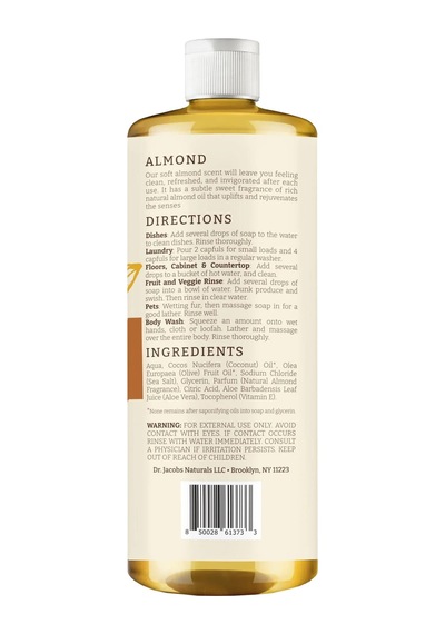 Dr. Jacobs Naturals Badem Özlü Çok Amaçlı Bitkisel Kastil Sabun 946ml