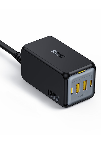 Aohi Magcube 4 Portlu Masaüstü Usb Şarj İstasyonu, Gan+ 120w