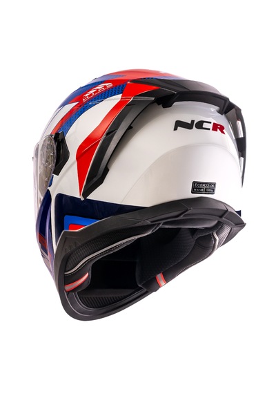 Ncr Stream Mavi Vizörlü Kapalı Kask Kırmızı Mavi