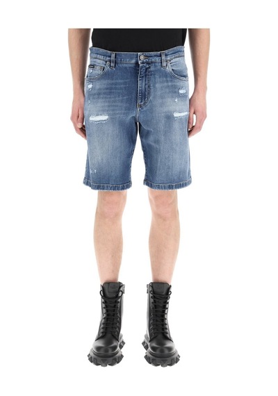Dolce & Gabbana Dolce&Gabbana Regular Fit Erkek Kot Sort Gwnxadg8Et4 Mavi