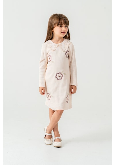 Xo Kids Kız Çocuk Elbise 4-7 Yaş 52032 Bej