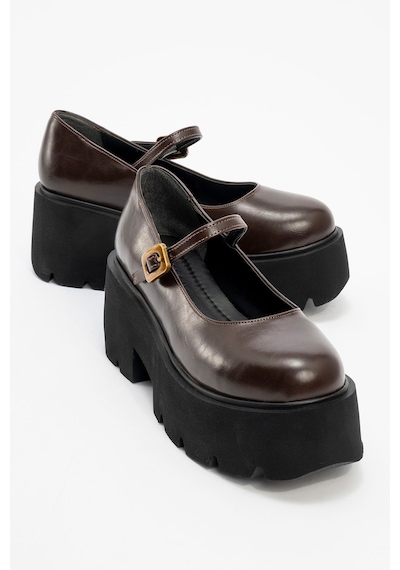Luvishoes Luvi Shoes Linley Kahve Cilt Kadın Kalın Tabanlı Günlük Ayakkabı Kahve Rengi Luvishoes Luvi Shoes Linley Kahve Cilt Kadın Kalın Tabanlı Günlük Ayakkabı Kahve Rengi