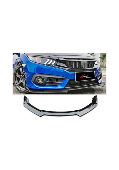 Honda Civic Fc5 Tampon Ön Lip 3 Parça Piano Black