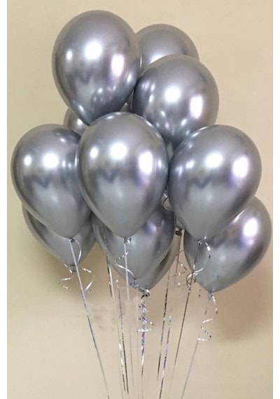 Beysüs Gümüş Krom Balon 7 Adet 12inç Gümüş