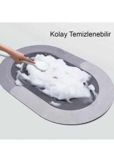 Sihirli Su Emici Banyo Paspası Kaymaz Tabanlı Abdest Paspası 2li