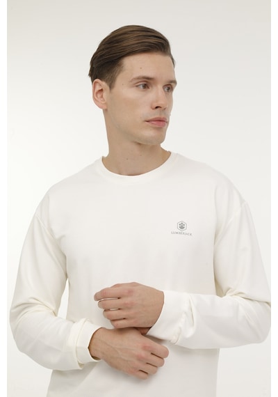 Lumberjack M-sn75 Bsc C Neck Sw 3fx Ekru Erkek Sweatshirt 000000000101349761 Ekru