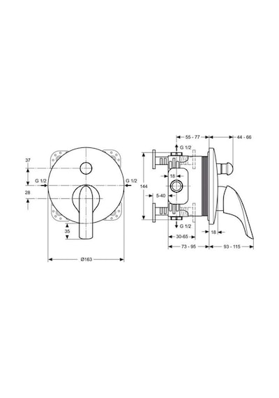 Ideal Standard Ceraplan Banyo Bataryası - A4712aa- Krom