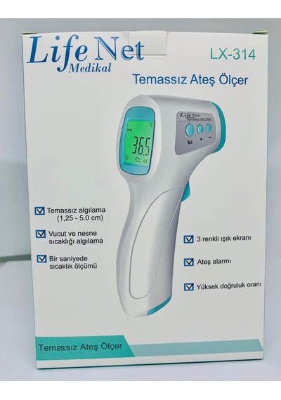 Life Net Medikal LX-314 Kızıl Ötesi Temassız Ateş Ölçer Turkuaz