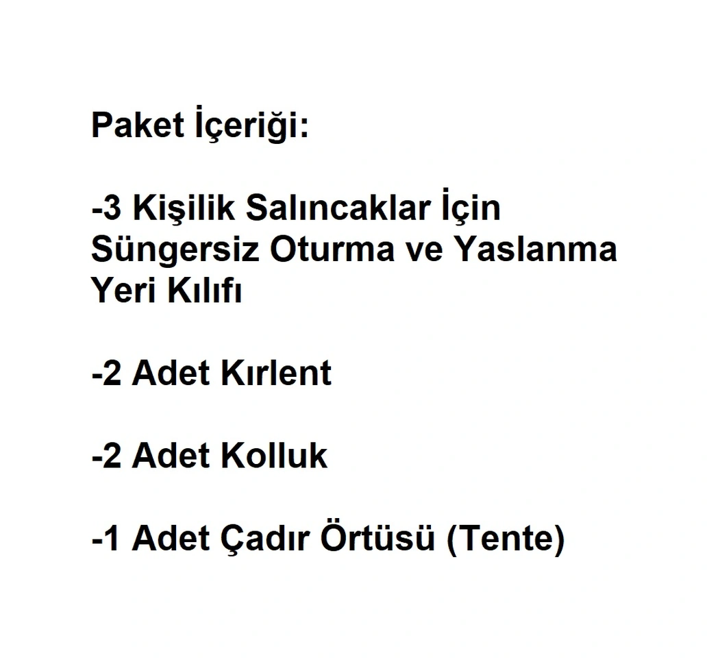 Mandaş Süngersiz 3 Kişilik Salıncak Minder Seti-ingilizgülü Pembe