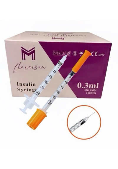 Micro Fine Enjektör 32g 8mm 0,3 Ml 100 Adet / Kutu