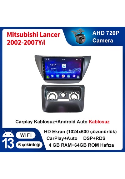 Mitsubishi Lancer 2007-2015yıl 4gb Ram 64gb Rom Carplay Multimedy