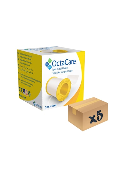 Octacare İpek Flaster 5'li 5 M x 5 CM