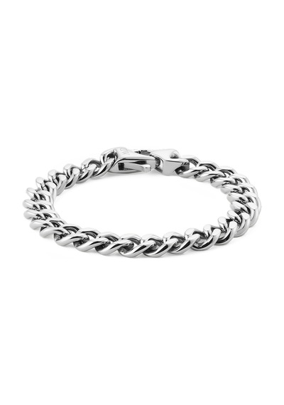 Ellipse Cuban Chain Bracelet Silver Silver