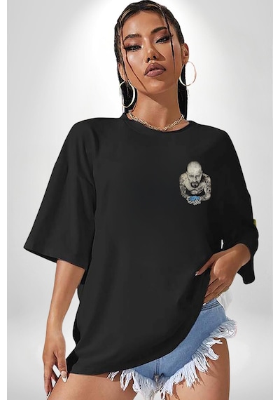 Breaking Bad Siyah Oversize Unisex Ön Ve Sırt Baskılı Tişört Siyah